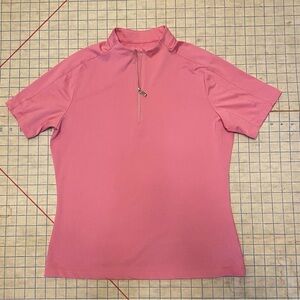 Tail Sumy Golf Top, Rose Pink Short Sleeve, size M